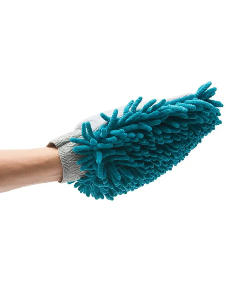 Messy Mutts Messy Mutts Microfiber Grooming Mitt Blue