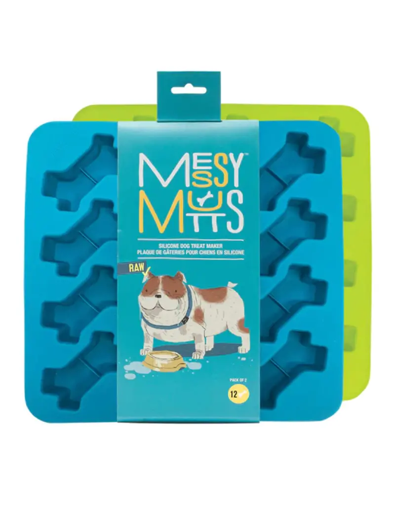 Messy Mutts Messy Mutts Silicone Bake and Freeze Dog Treat Maker Bone Shape 2 Pack