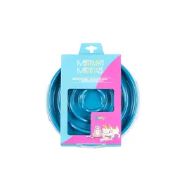 Messy Mutts Messy Mutts Cat Slow Feeder Blue 1.75 Cup