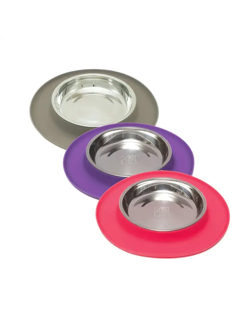 Messy Mutts Messy Cats Silicone Cat Feeder Bowl 1.75 Cups
