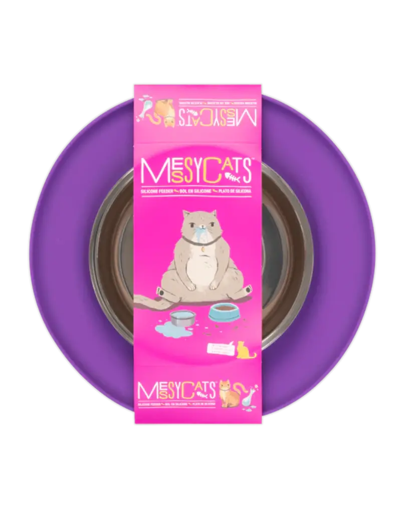 Messy Mutts Messy Cats Silicone Cat Feeder Bowl 1.75 Cups
