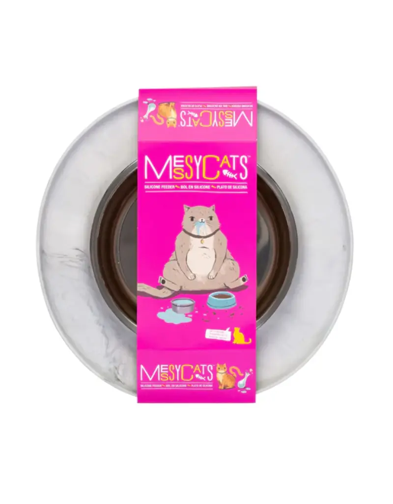 Messy Mutts Messy Cats Silicone Cat Feeder Bowl 1.75 Cups