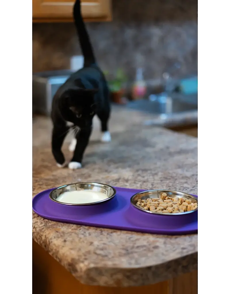 Messy Mutts Messy Cats Silicone Cat Double Feeder