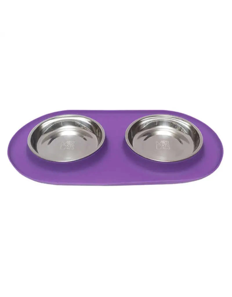 Messy Mutts Messy Cats Silicone Cat Double Feeder