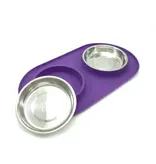 Messy Mutts Messy Cats Silicone Cat Double Feeder