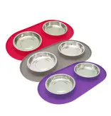 Messy Mutts Messy Cats Silicone Cat Double Feeder