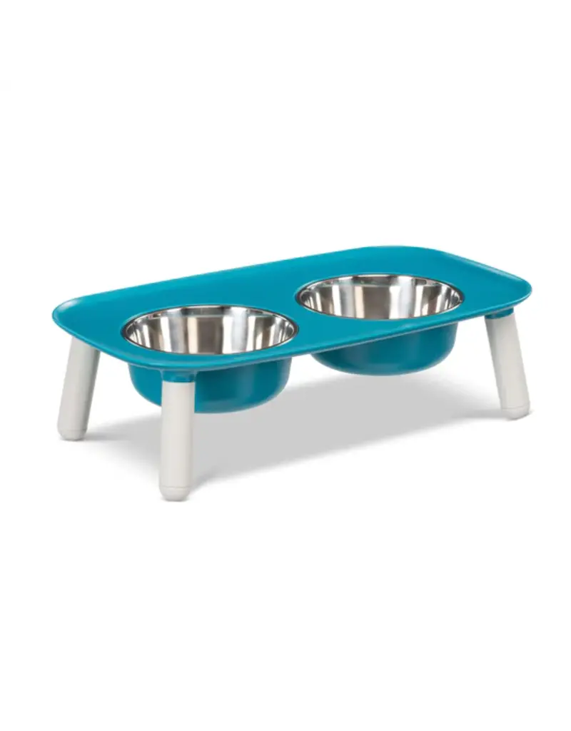 Messy Mutts Messy Mutts Elevated Double Feeder With Stainless Bowls