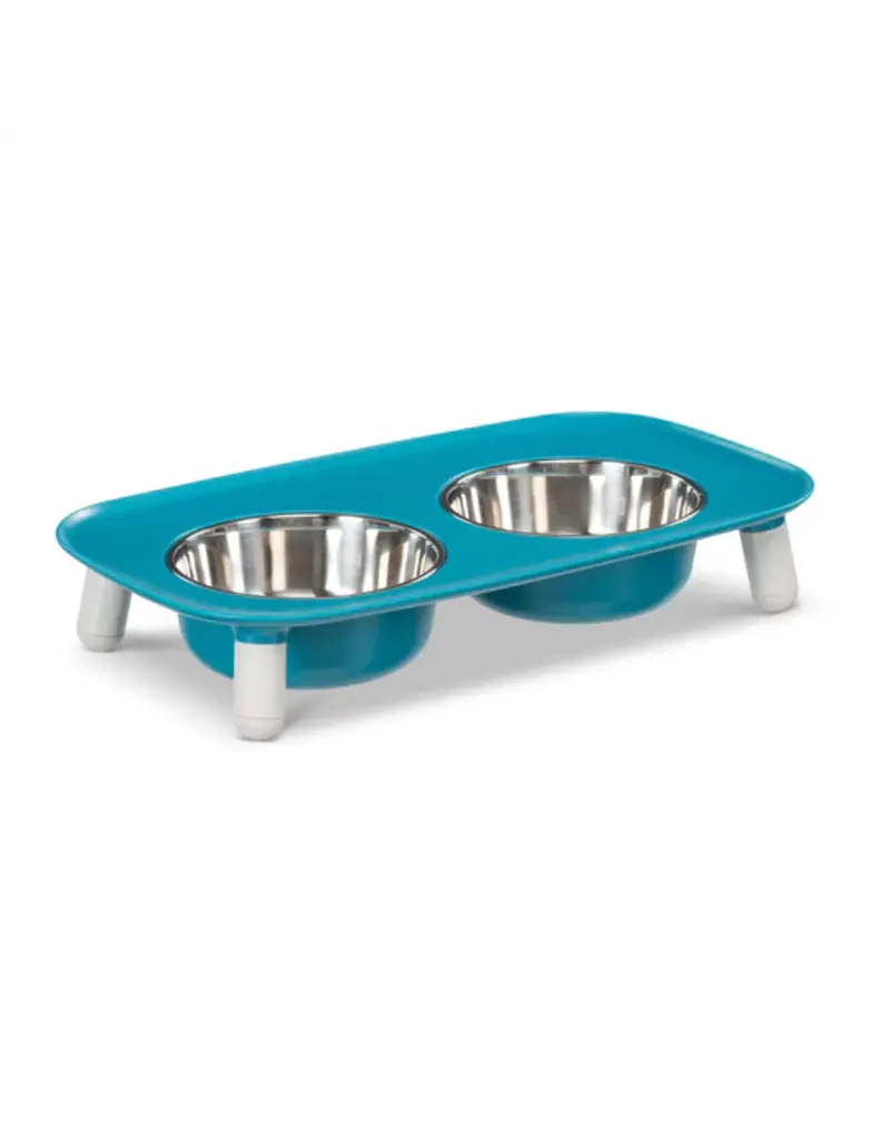 Messy Mutts Messy Mutts Elevated Double Feeder With Stainless Bowls