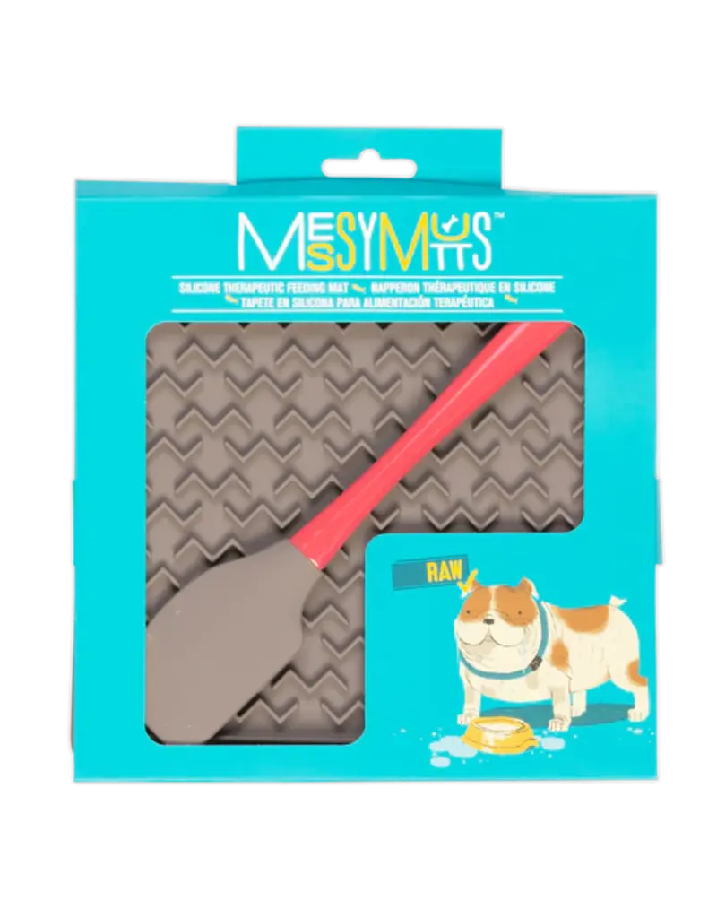 Messy Mutts Messy Mutts Therapeutic Dog Lick Mat with Silicone Spatula