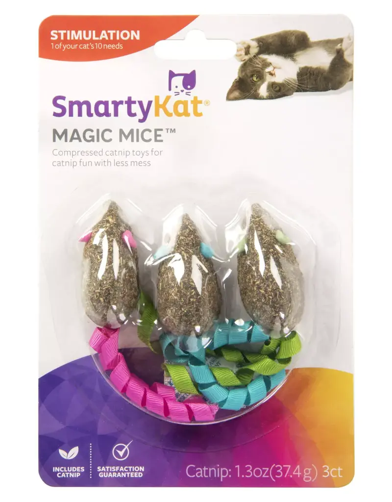 Worldwise SmartyKat Magic Mice Compressed Catnip Cat Toy 3-pk