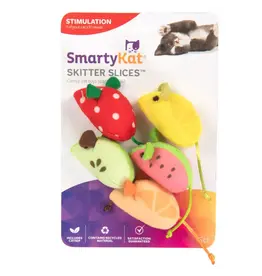 Worldwise SmartyKat Skitter Slices Plush Catnip Cat Toy 5-pk