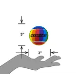 Petsport Tuff Balls Rainbow Squeak 2.5In 3-Pk