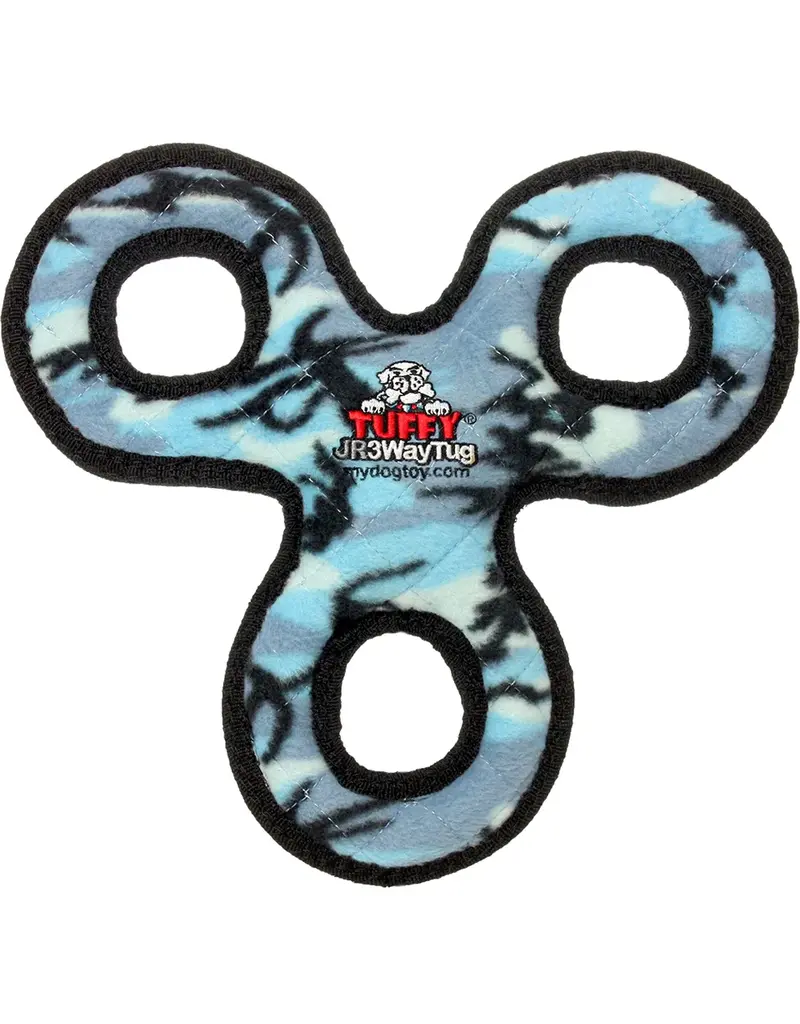 VIP Products Tuffy's Durable Squeaky Soft Jr 3 Way Tug Dog Toy