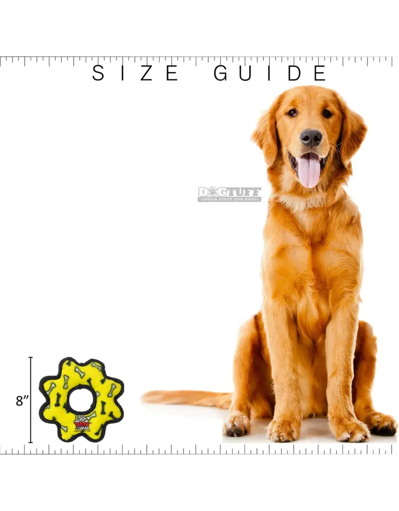 VIP Products Tuffy's Durable Squeaky Soft Jr Gear Ring Dog Toy