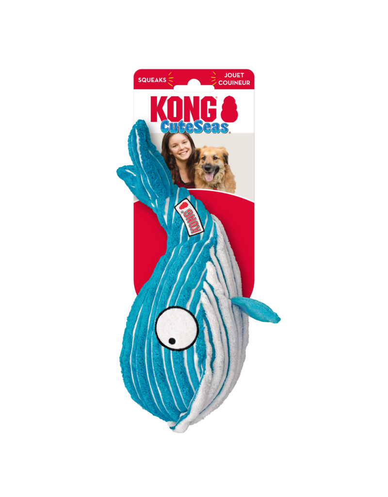 Kong Company Kong Cuteseas Whale Dog Toy Blue Large