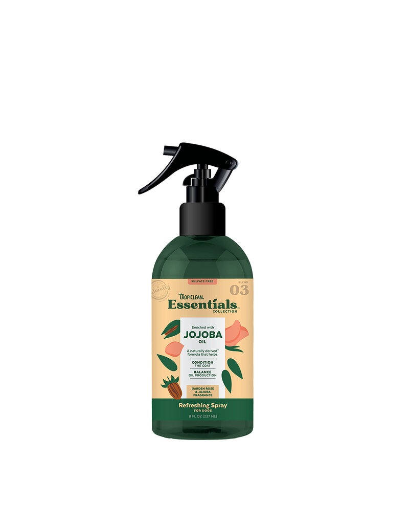 Tropiclean Tropiclean Essentials Jojoba Oil Refreshing Spray for Dogs 8 Oz