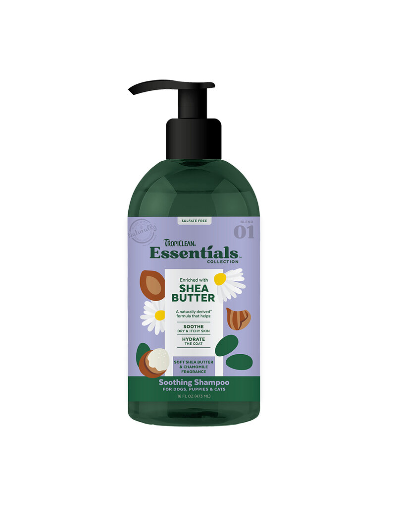 Tropiclean Tropiclean Essentials Shea Butter Soothing Shampoo for Dogs, Puppies and Cats 16Oz