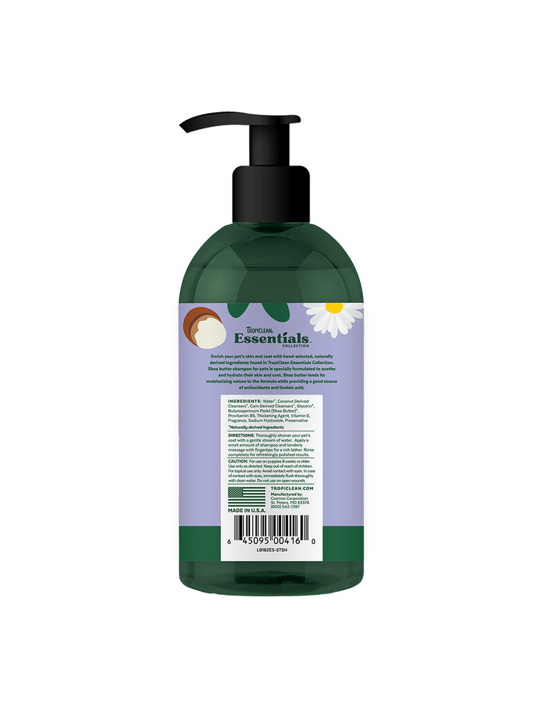 Tropiclean Tropiclean Essentials Shea Butter Soothing Shampoo for Dogs, Puppies and Cats 16Oz
