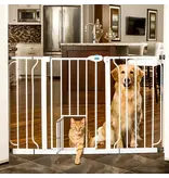 Carlson Pet Carlson Pet Extra Wide Walk-Thru Pet Gate with Small Pet Door 29-51W x 30H