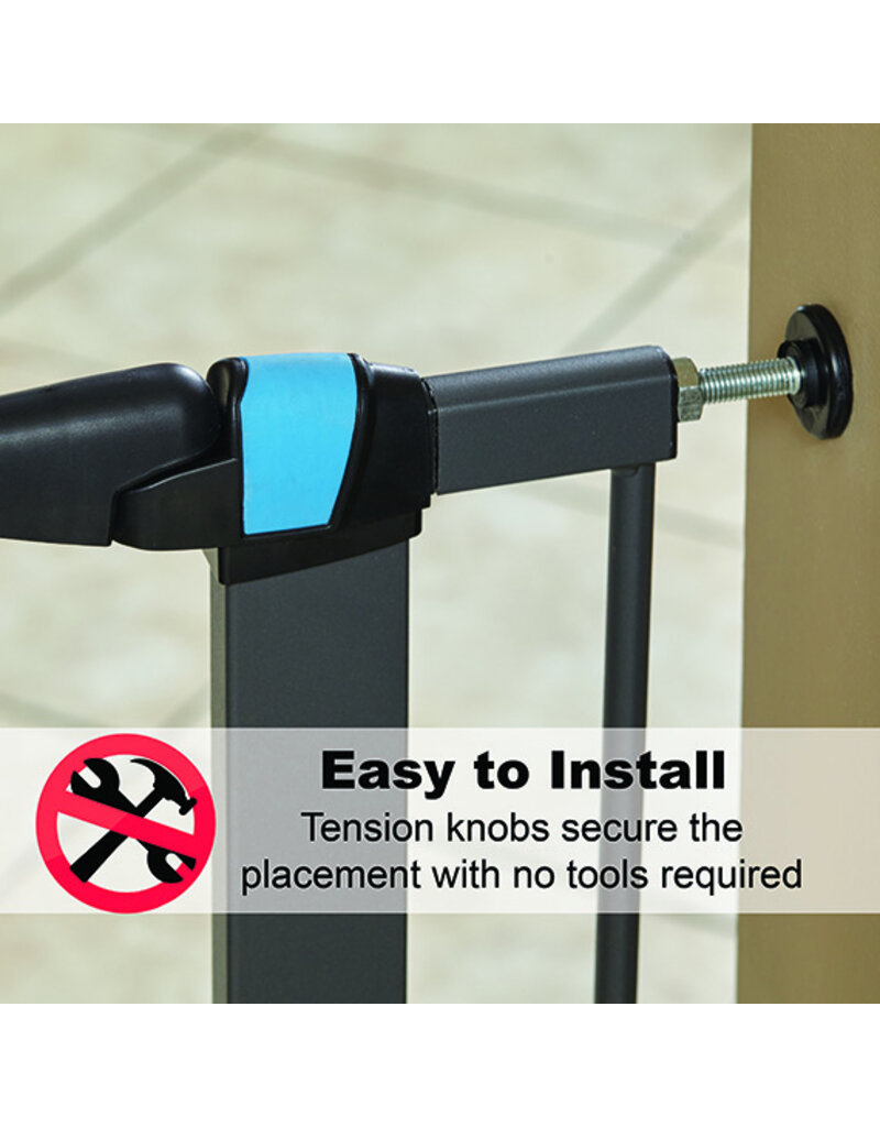 MidWest Glow in the Dark Pet Gate Graphite Noah's Ark