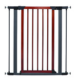 MidWest MidWest Steel Pet Gate with Graphite and Decorative Wood 39H x 29-38W