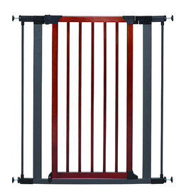 MidWest MidWest Steel Pet Gate with Graphite and Decorative Wood 39H x 29-38W