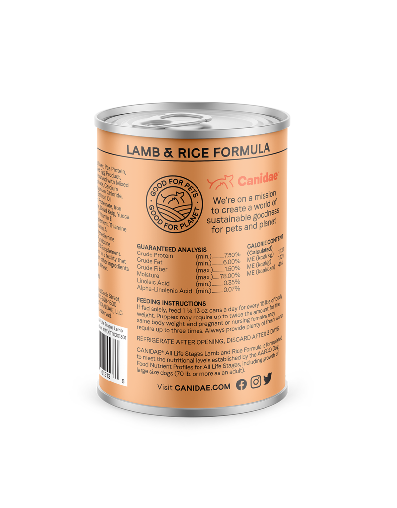 Canidae Canidae All Life Stages Lamb & Rice Dog Food 13oz can