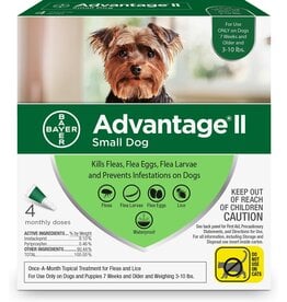 Advantage II Advantage II Flea Treatment Topical for Dogs 0-10 Lb 4 Pk