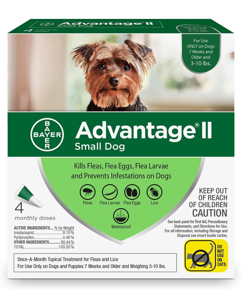 Advantage II Advantage II Flea Treatment Topical for Dogs 0-10 Lb 4 Pk