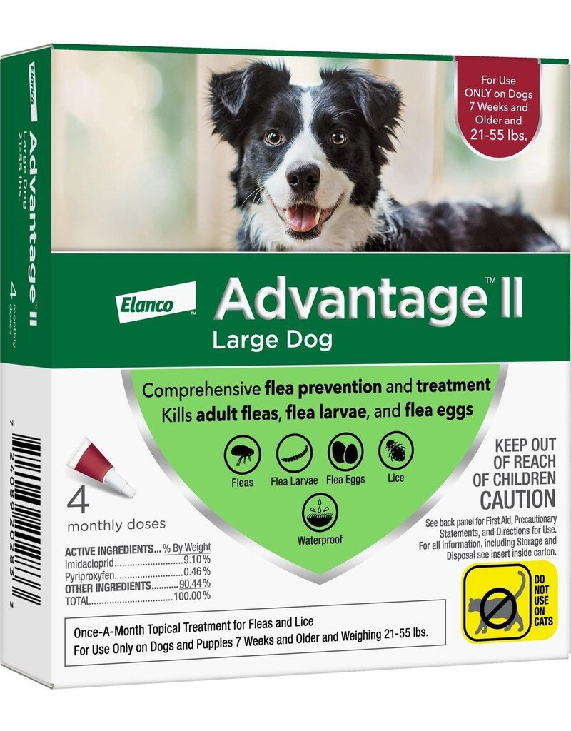 Advantage II Advantage II Flea Treatment Topical for Dogs 21-55 Lb 4 Pk