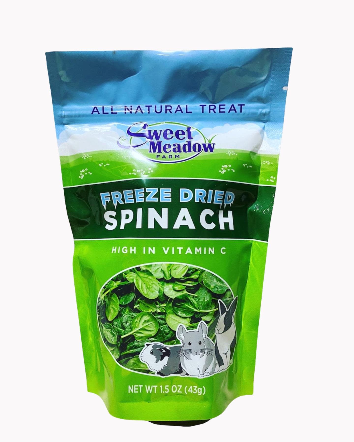 Sweet Meadow Farm Freeze Dried Spinach Small Animal Treat 1.5 Oz Noah