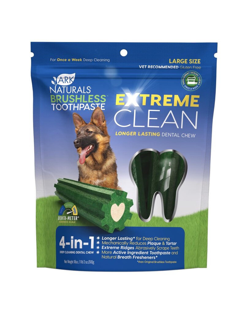 Ark Naturals Ark Extreme Clean Dental Dog Chew Lg 18 Oz