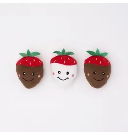 Zippy Paws ZippyPaws Valentines Mini Chocolate Covered Strawberries 3Pk