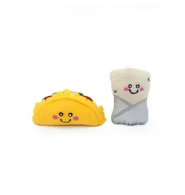 Zippy Paws ZippyClaws NomNomz Taco and Burrito 2Pk