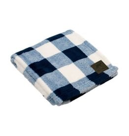 Tall Tails Tall Tails Blanket Navy Hunter's Plaid 30 x 40 in