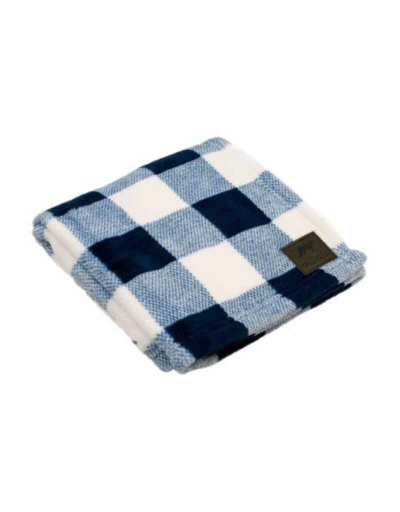 Tall Tails Tall Tails Blanket Navy Hunter's Plaid 30 x 40 in