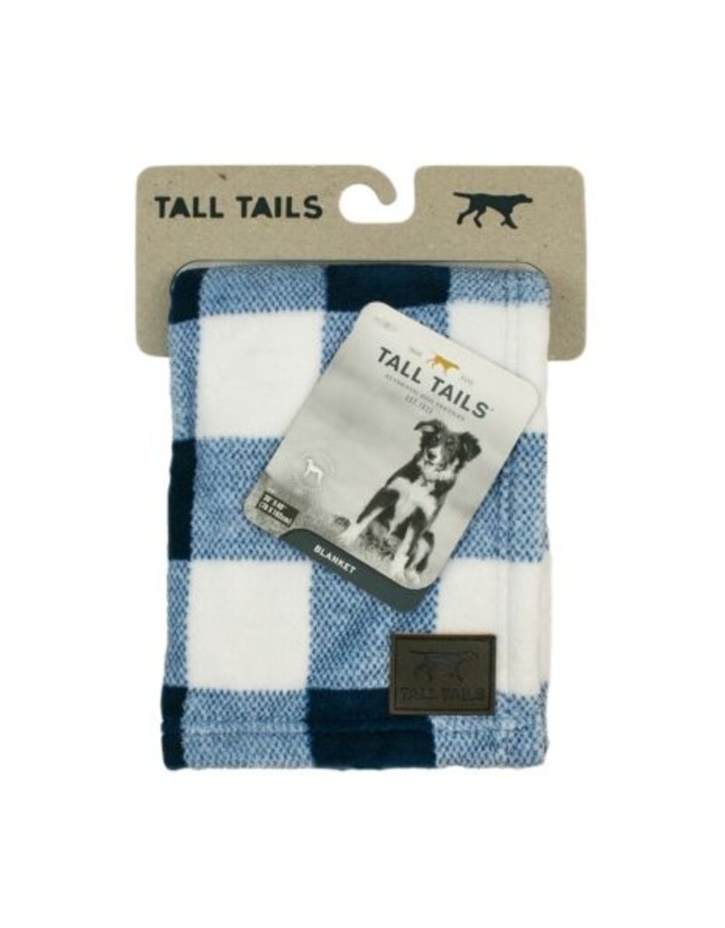 Tall Tails Tall Tails Blanket Navy Hunter's Plaid 30 x 40 in