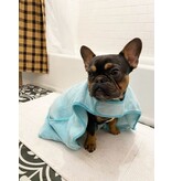 Tall Tails Tall Tails Aqua Cape Dog Towel with Hand Pockets 27 x 27 in