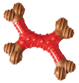 Ethical Pet Spot Holiday Bambone X Bone Dental Toy Gingerbread 6 In