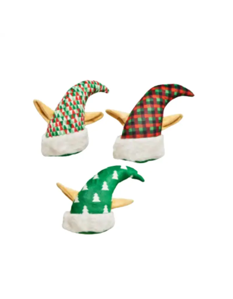 Ethical Pet Spot Holiday Elf Hat Dog toy Asst
