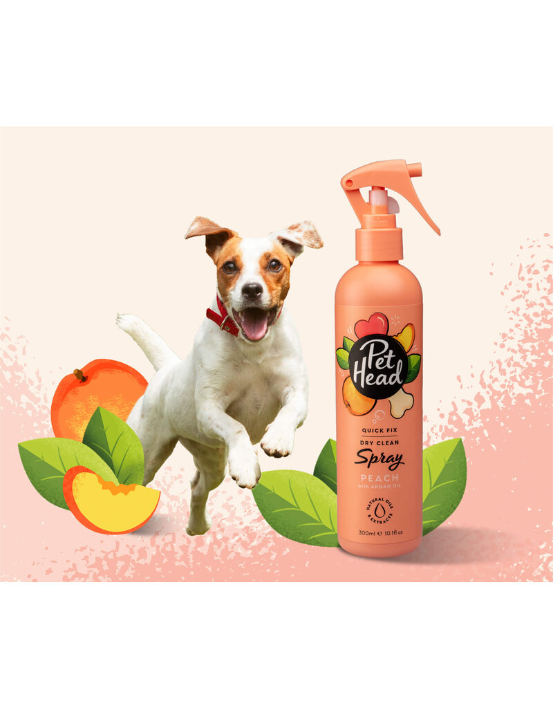 The Company of Animals Pet Head Quick Fix 2-in-1 Grooming Spray Peach 10.1 Oz