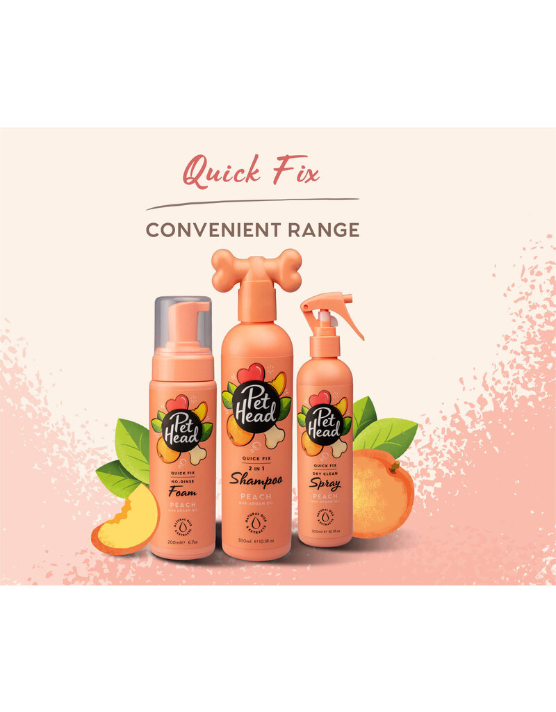 The Company of Animals Pet Head Quick Fix 2-in-1 Shampoo Peach 16 Oz