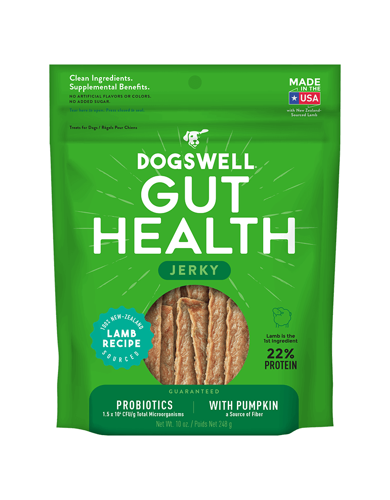 Dogswell Dogswell Gut Health Dog Treats Lamb Jerky 10 Oz