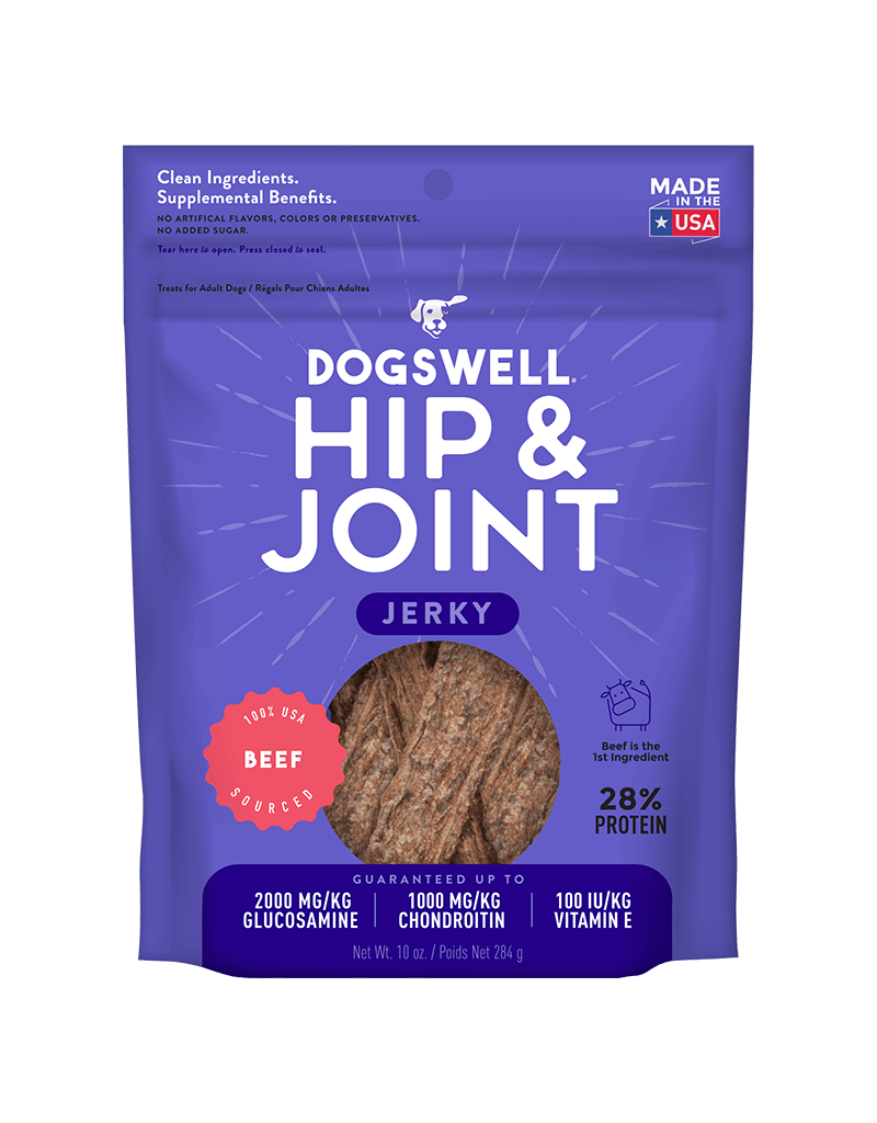 Whitebridge Pet Brands Dogswell Hip and Joint Dog Treats Beef Jerky 10 Oz