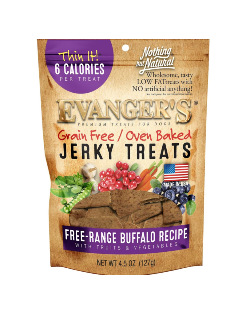 Evangers Evanger's Grain Free Buffalo Jerky Dog Treat 4.5 oz