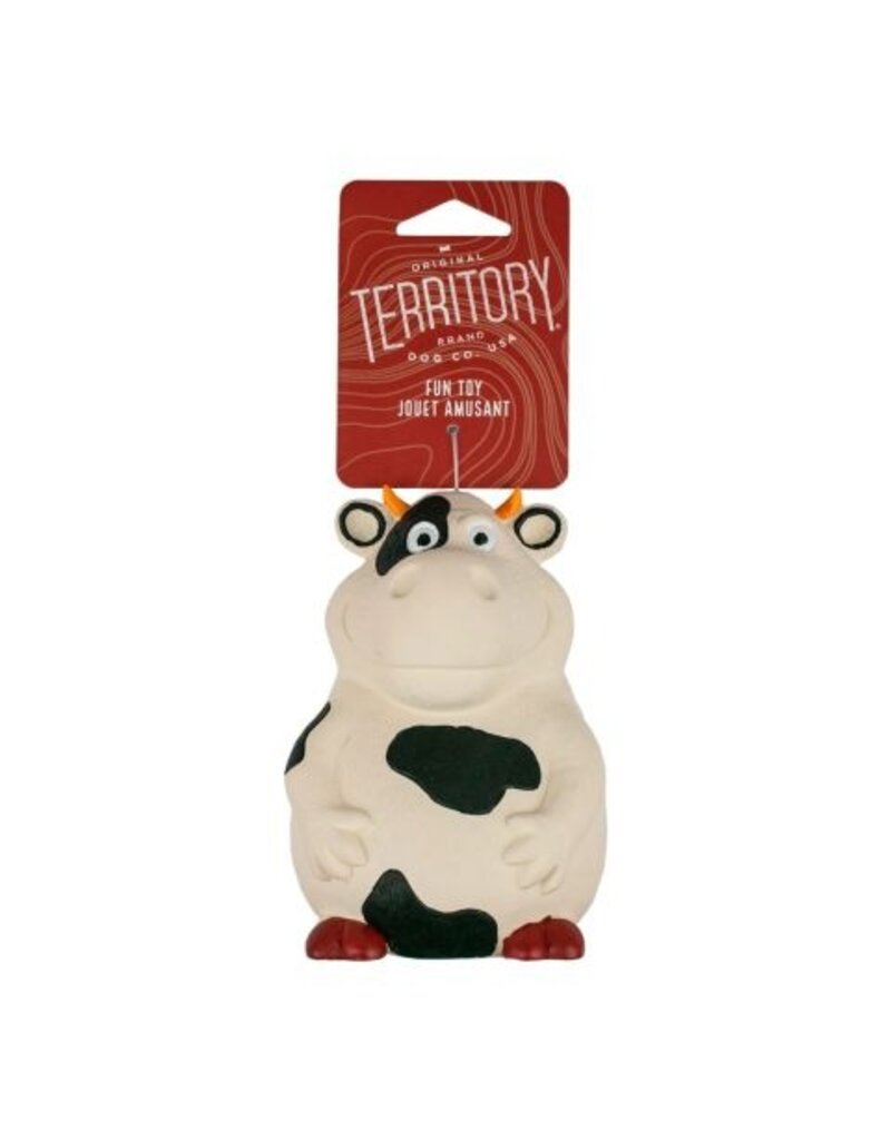 Territory Territory Latex Squeaker Cow 5.8 In