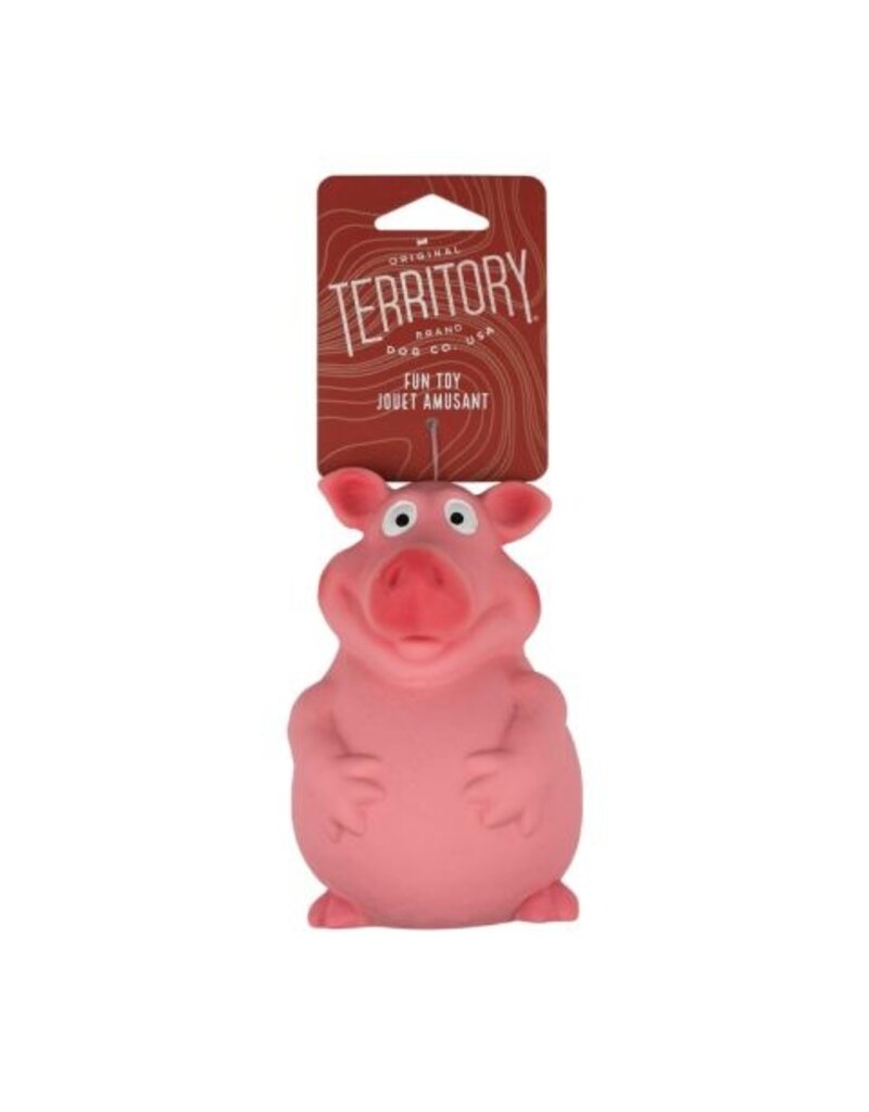 Territory Territory Latex Squeaker Pig 6 In