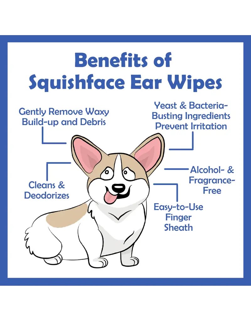 Squishface Squishface Ear Wipes for Dogs