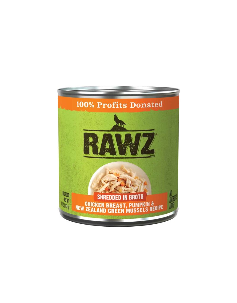 Rawz Shredded Chicken and Pumpkin Canned Dog Food 10 Oz Noah's Ark