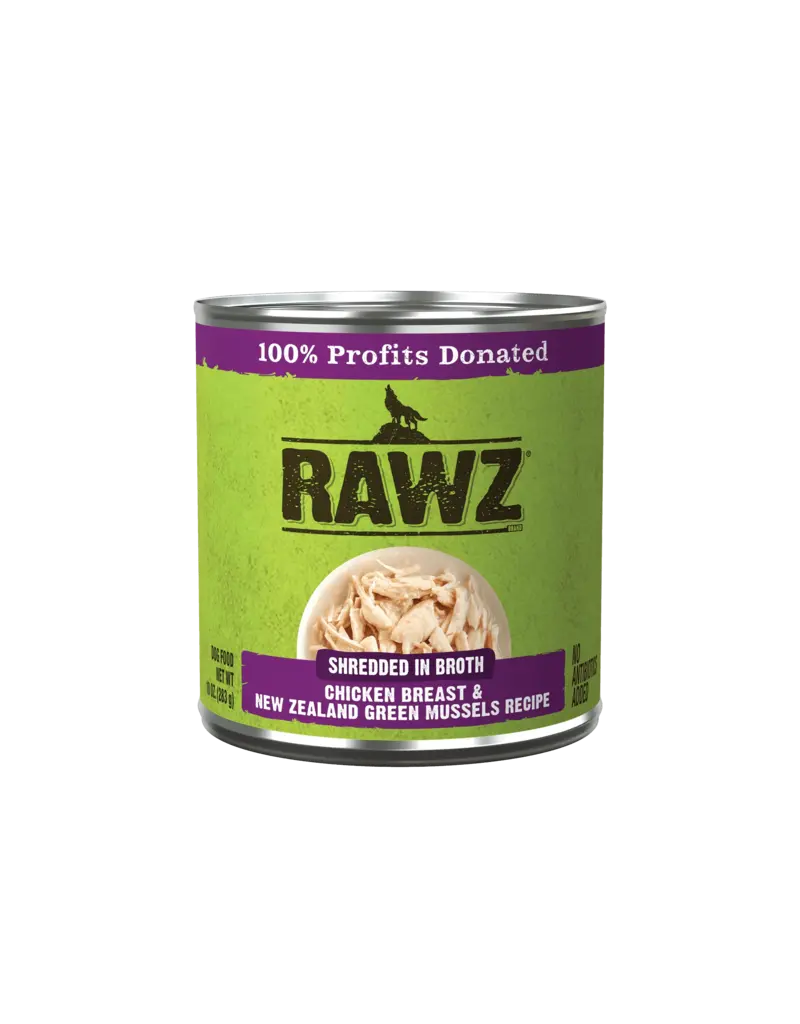 RAWZ Rawz Shredded Chicken Breast & New Zealand Green Mussels Canned Dog Food